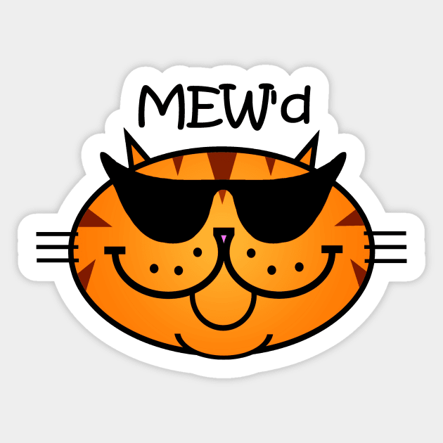 MEW'd - Ginger Snap Sticker by RawSunArt